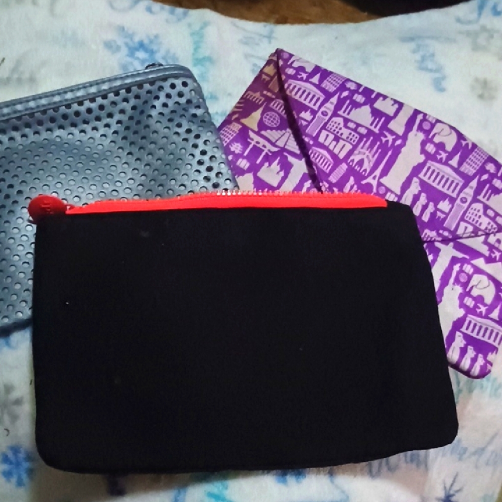 Set of Three Stylish Pouches